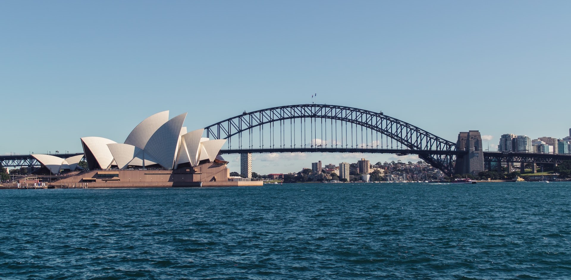 Sydney Harbour Bridge and the Opera House during the day
